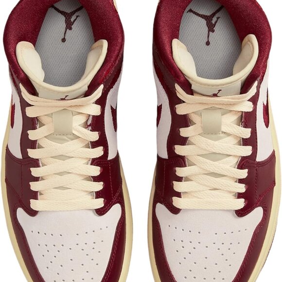 Jordan Womens AJ1 MID SE Shoes Color Team Red/University Red-sail - Picture 4 of 5